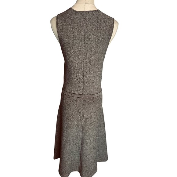 Theory Womens Medium Knit Sleeveless Gray & Black Fitted Dress - Picture 7 of 9